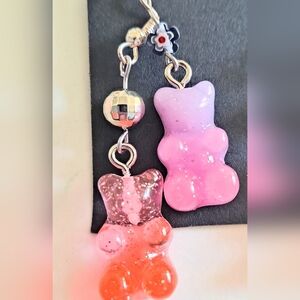 Pink and Purple Gummy Bear Earrings